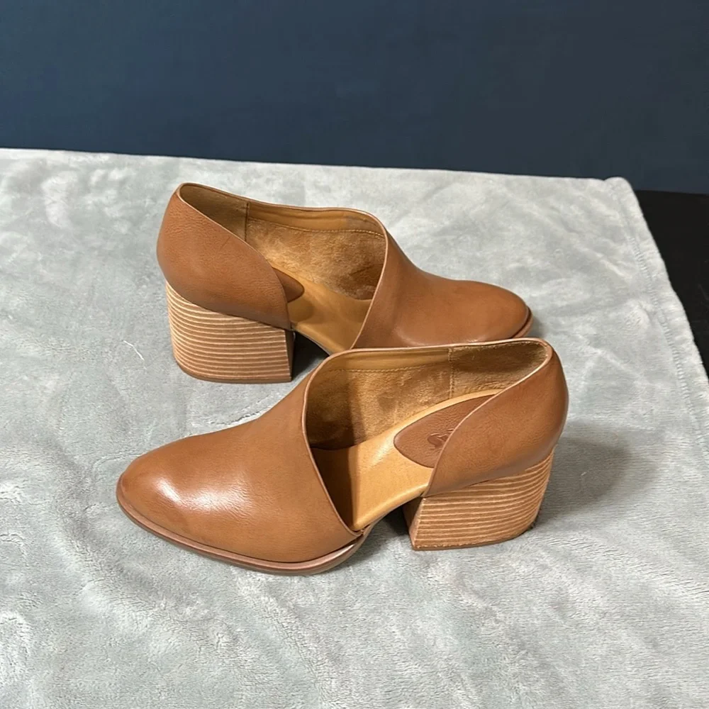 Kork-Ease Women's Tan Leather Block Heel Pump
